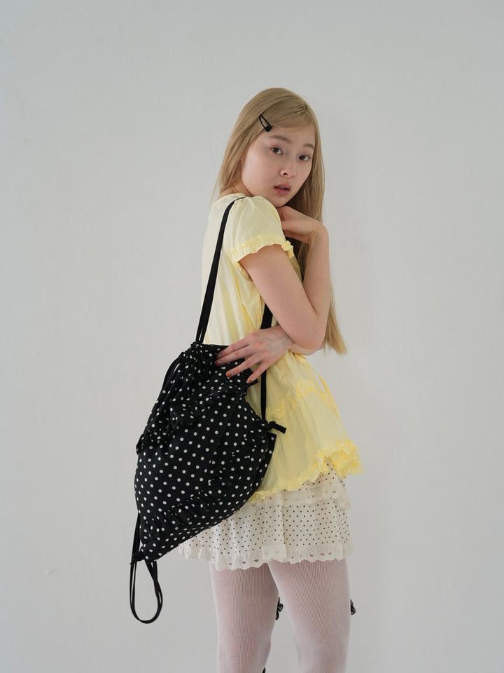 【 6月上旬発送予定 】dot frill nap sack