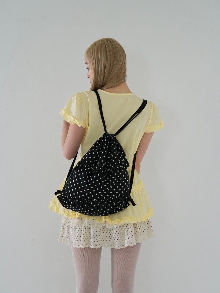 【 6月上旬発送予定 】dot frill nap sack