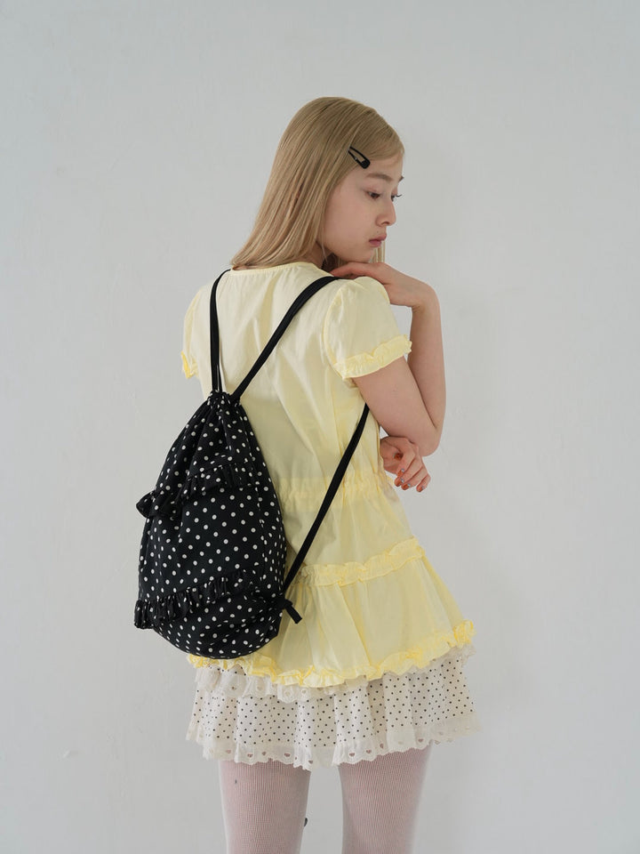 【 6月上旬発送予定 】dot frill nap sack