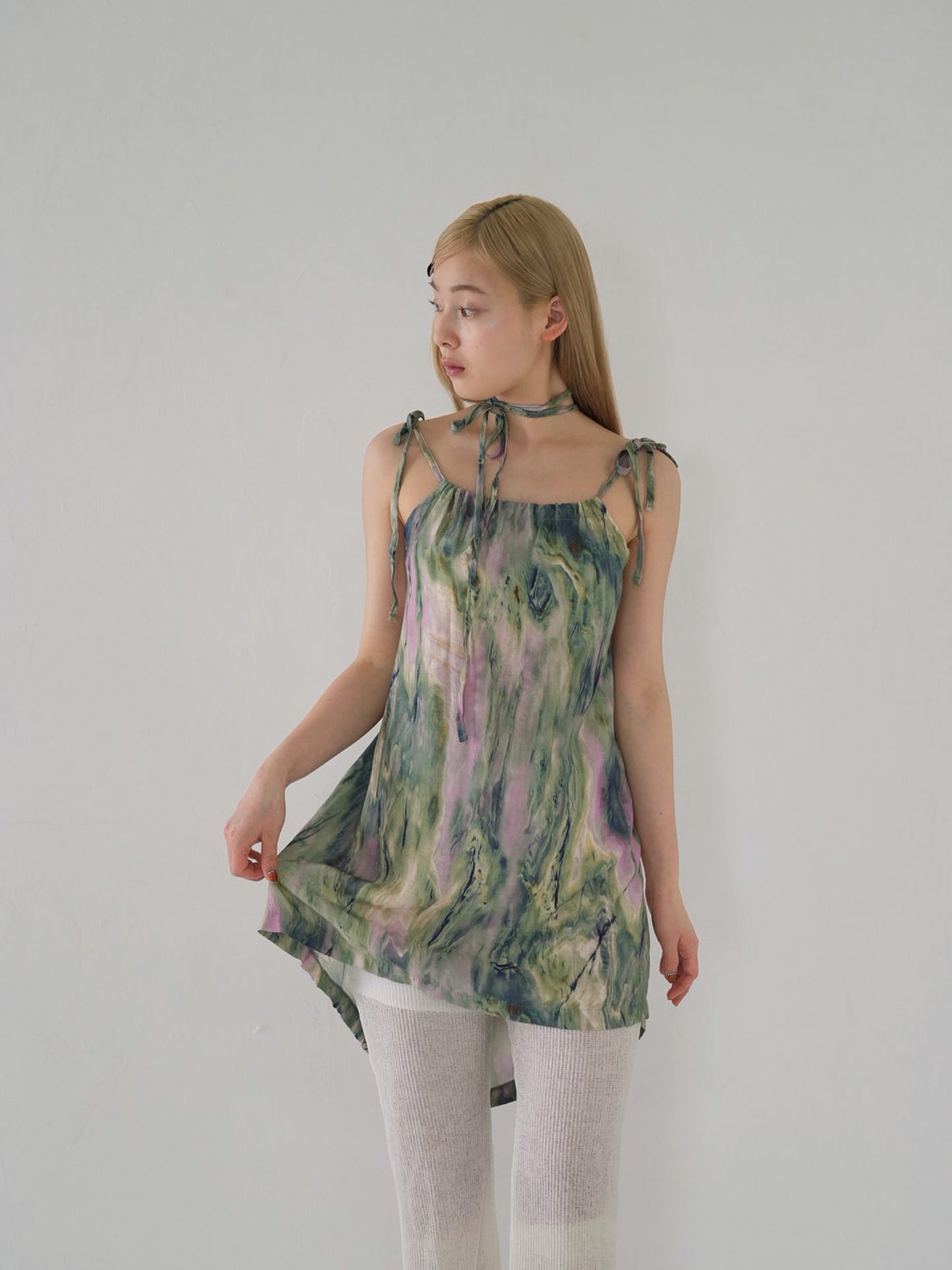 marble camisole mini one piece