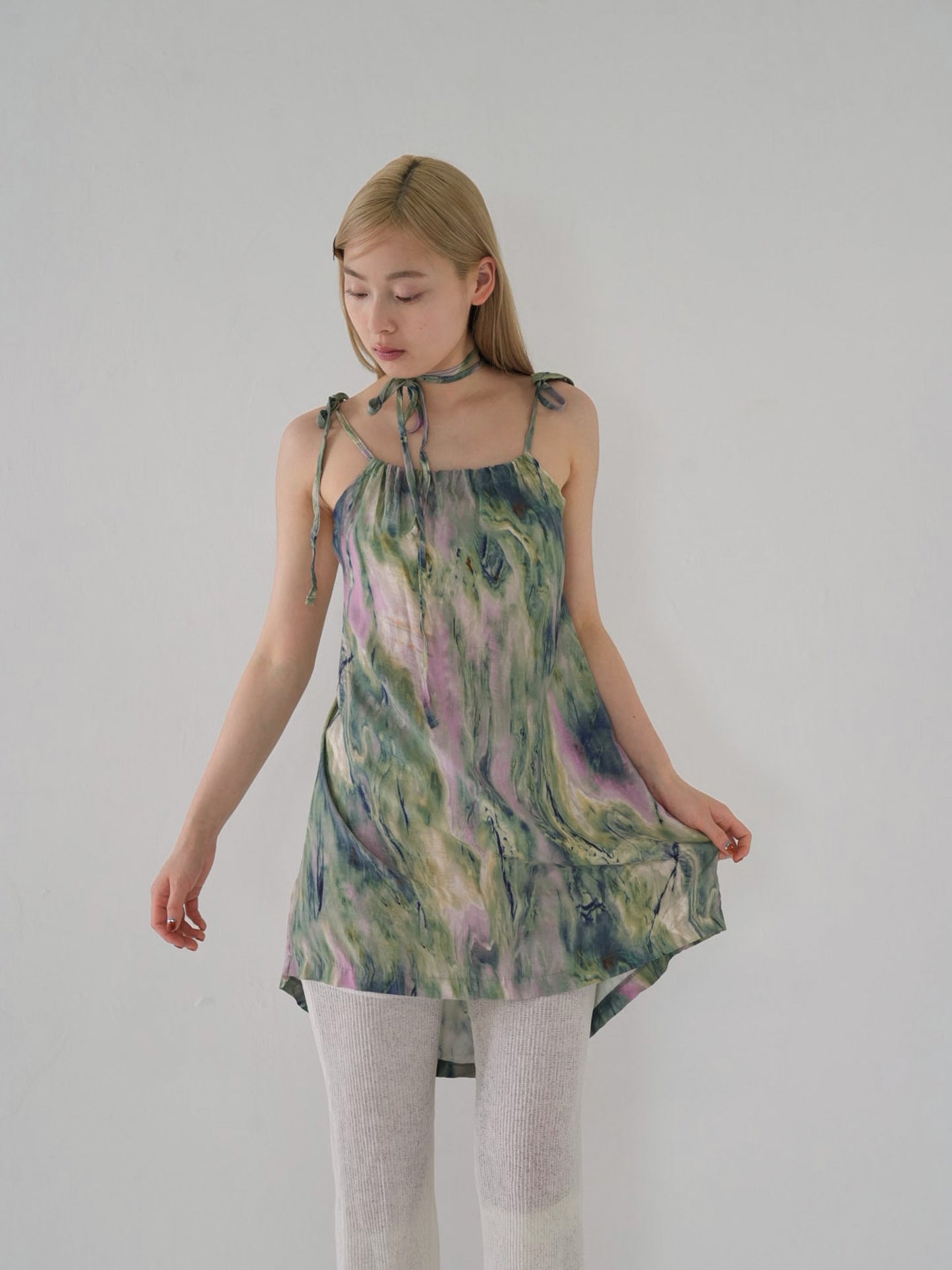 marble camisole mini one piece