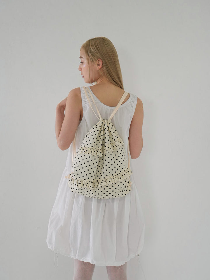 【 6月上旬発送予定 】dot frill nap sack