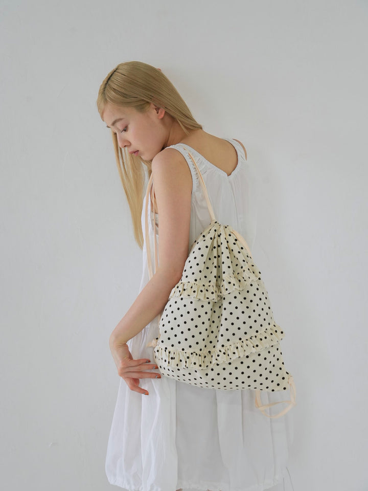 【 6月上旬発送予定 】dot frill nap sack