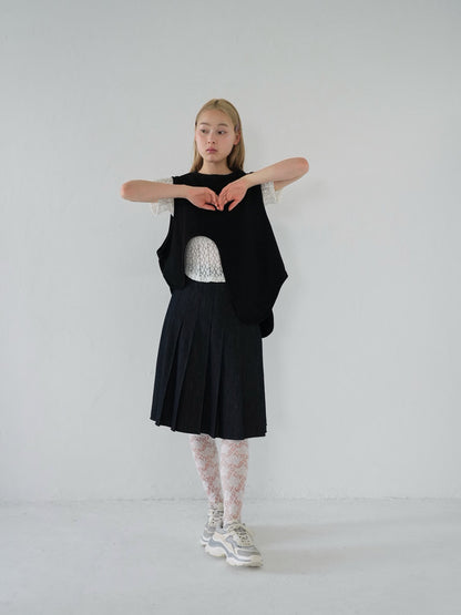unique curve knit vest