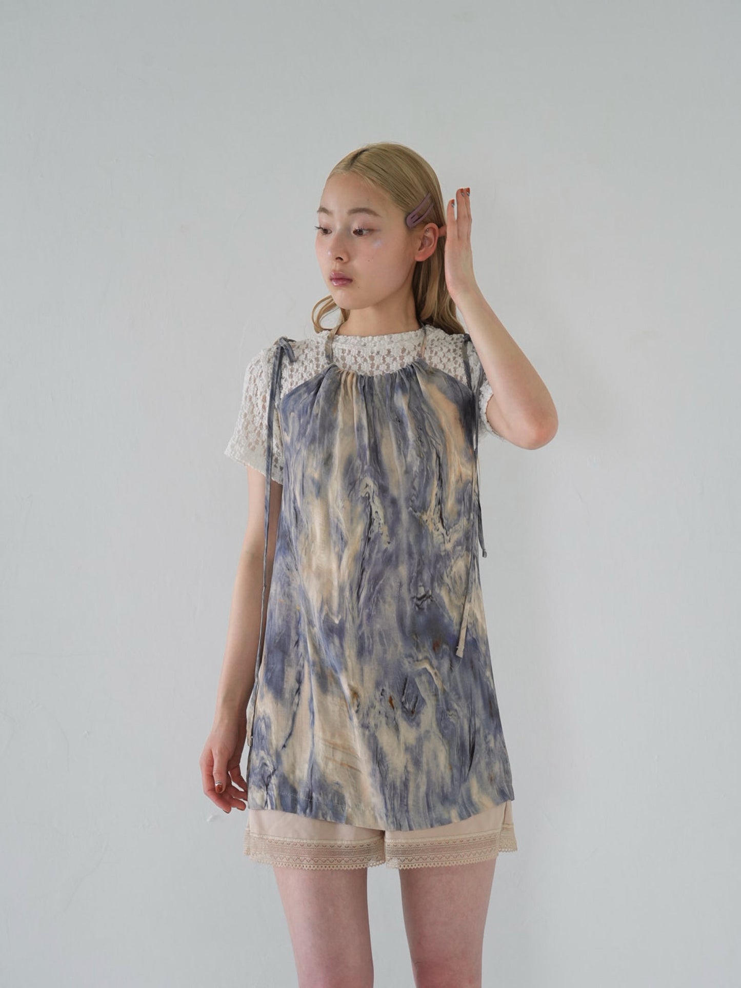 marble camisole mini one piece