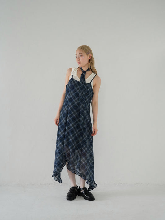 tie set check cami one piece