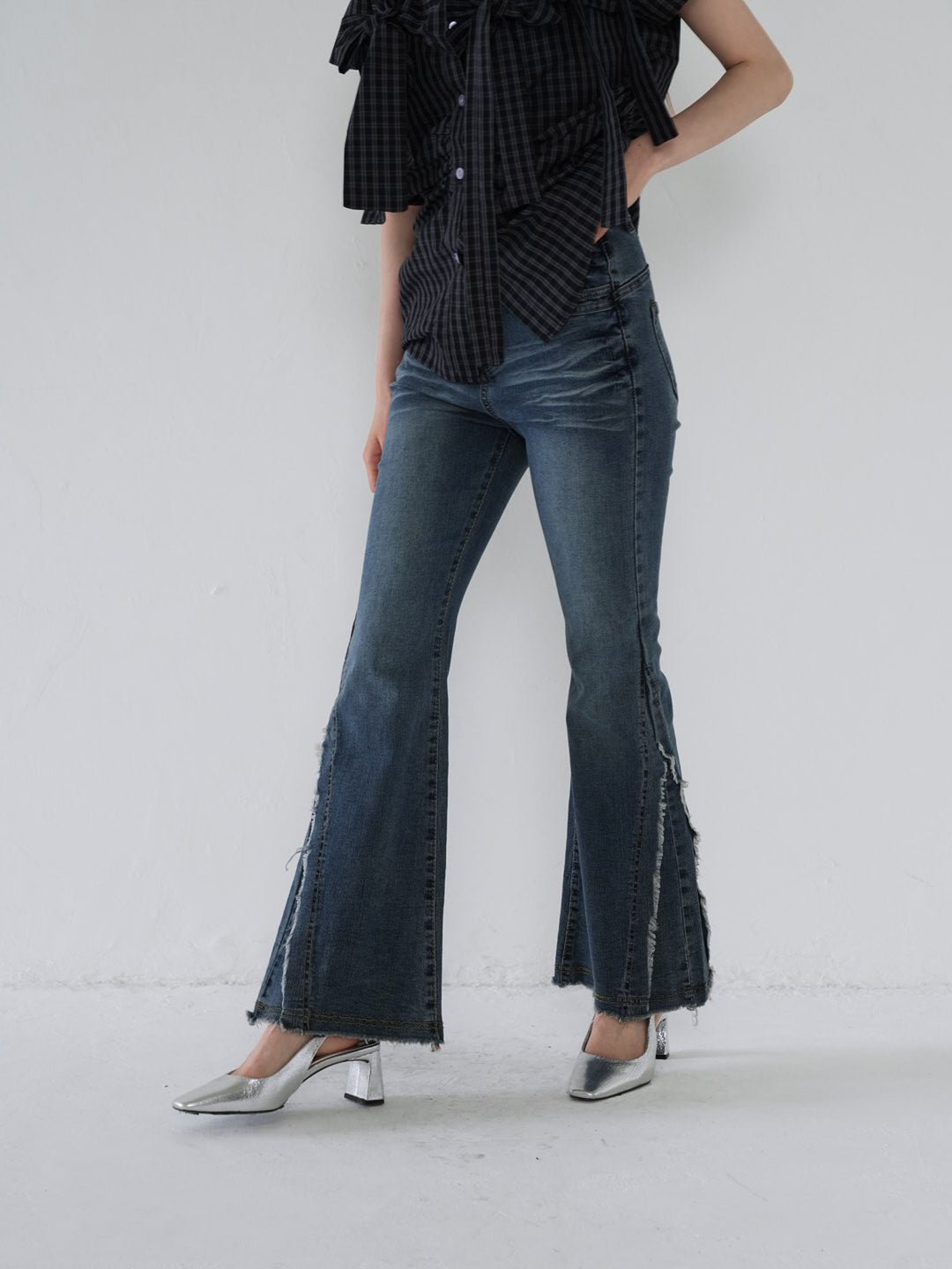 side damage flare pants