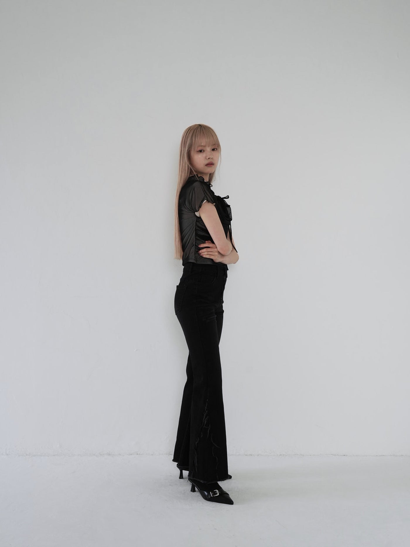side damage flare pants