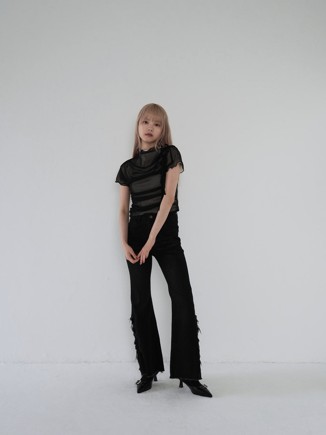 side damage flare pants