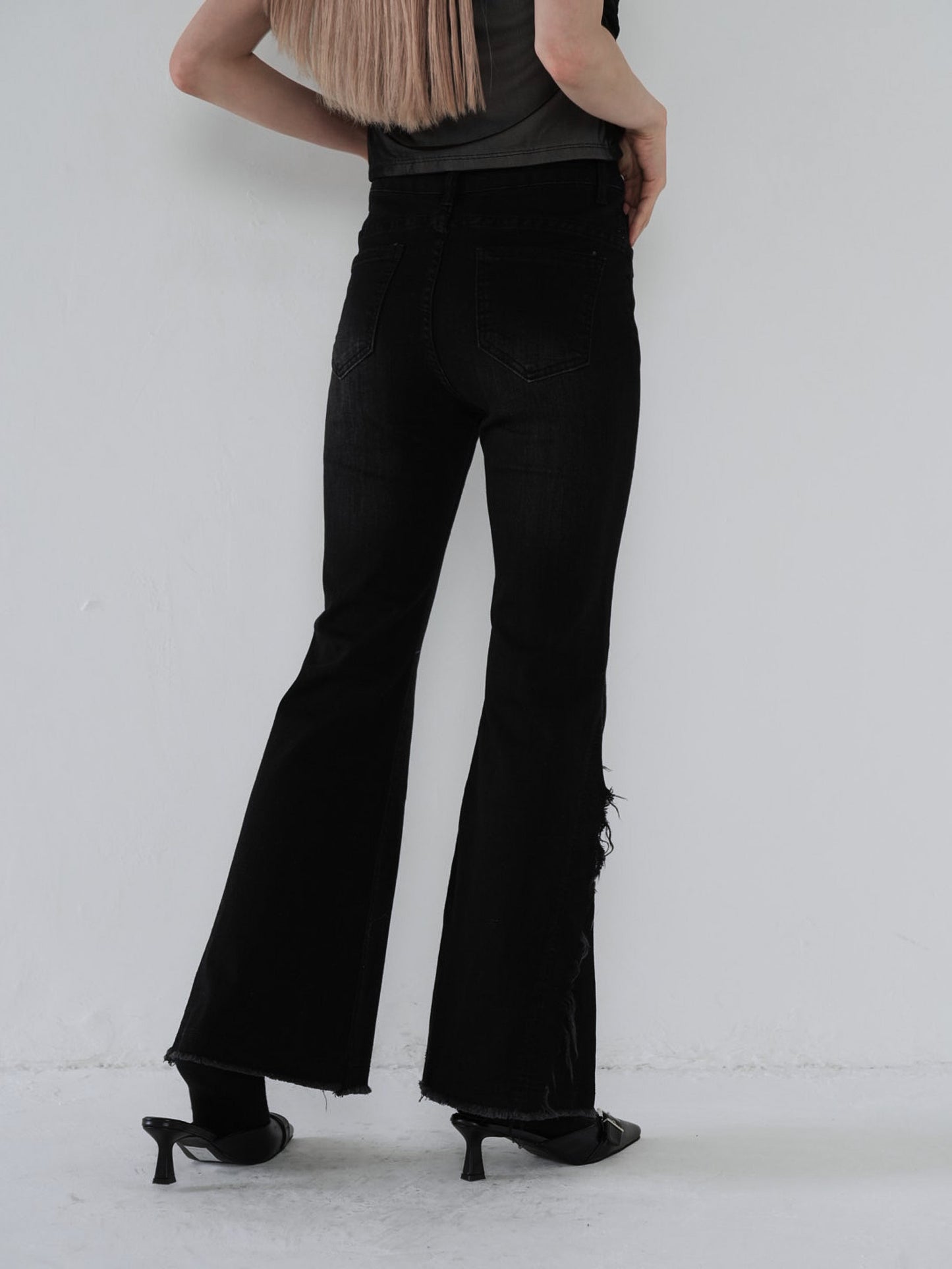side damage flare pants