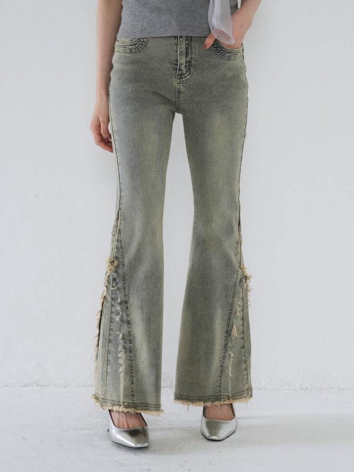 side damage flare pants