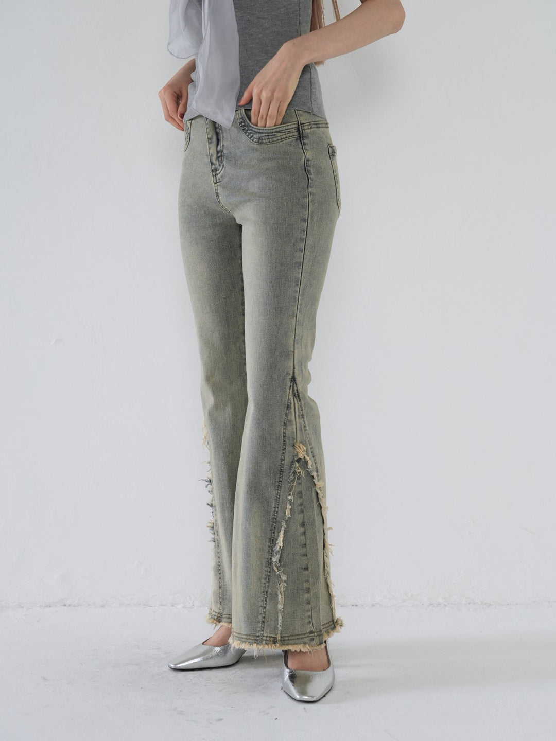 side damage flare pants