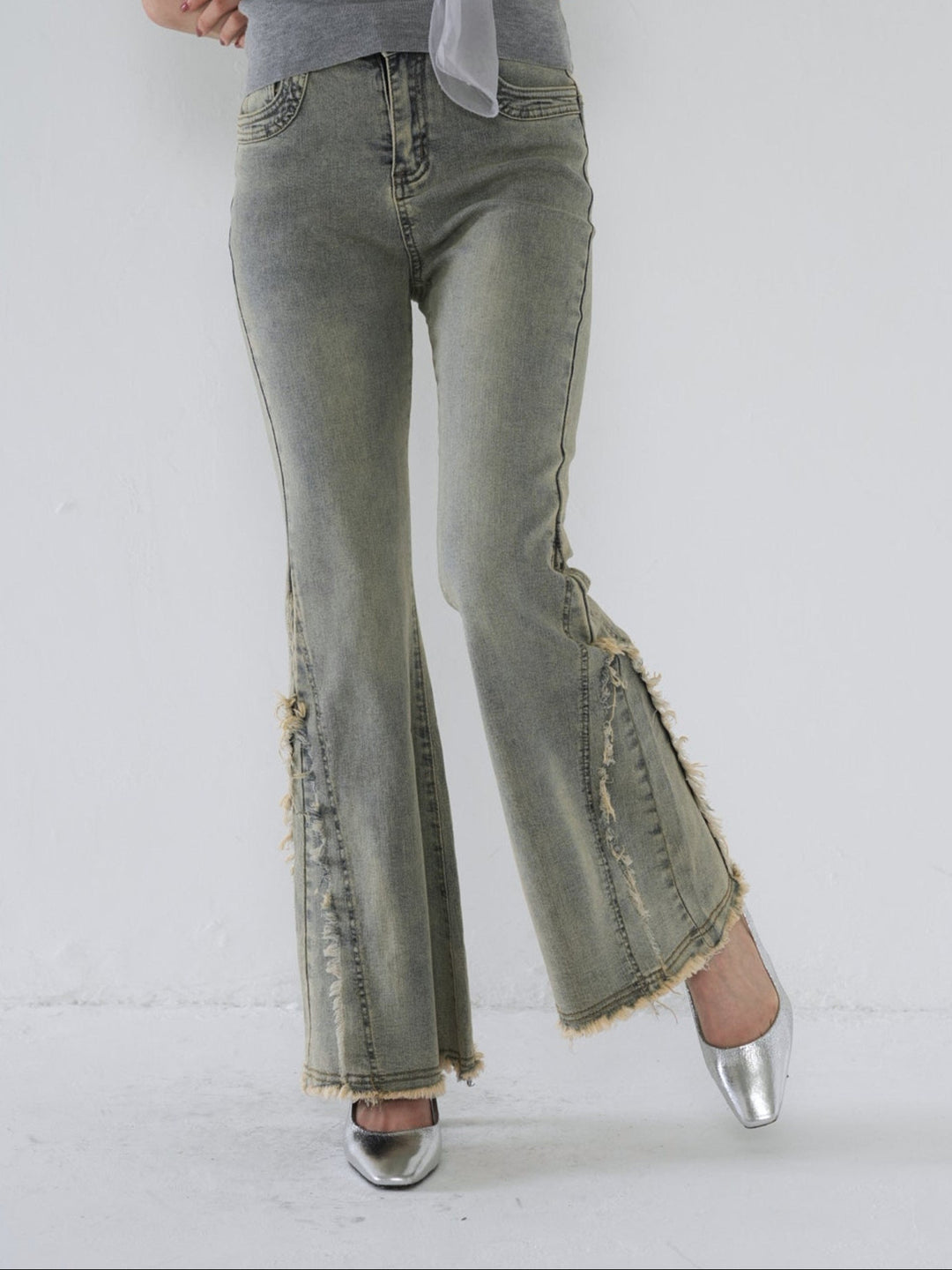 side damage flare pants