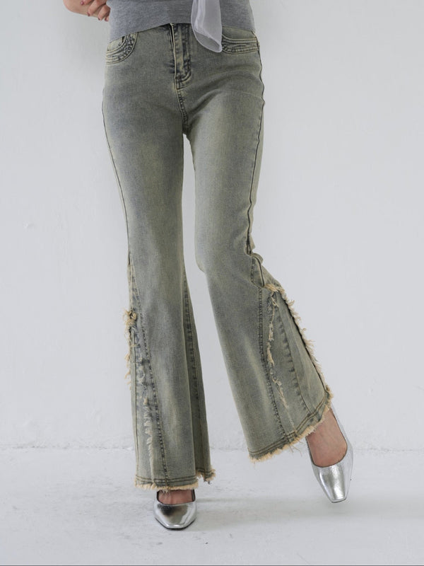 side damage flare pants