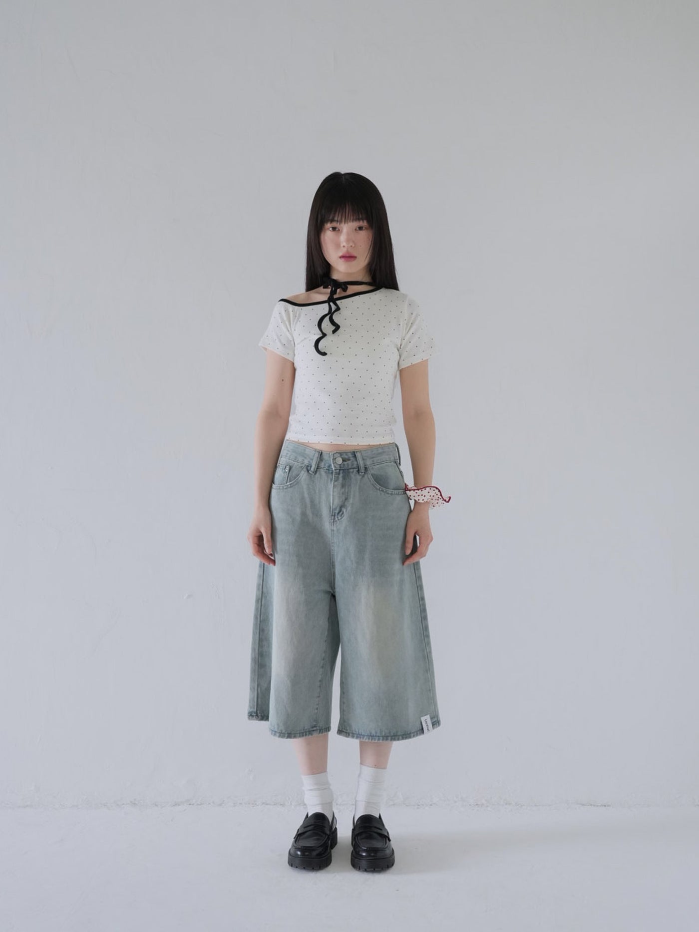 デニム ハーフパンツ 大人カジュアル レディース Uenui