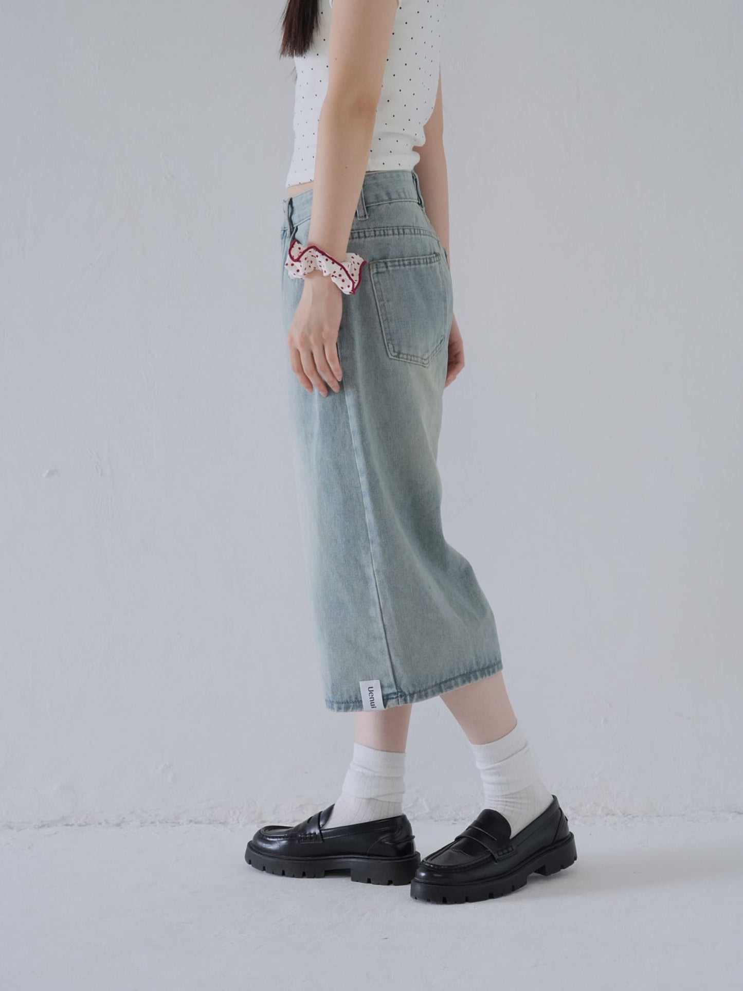 wide denim culottes