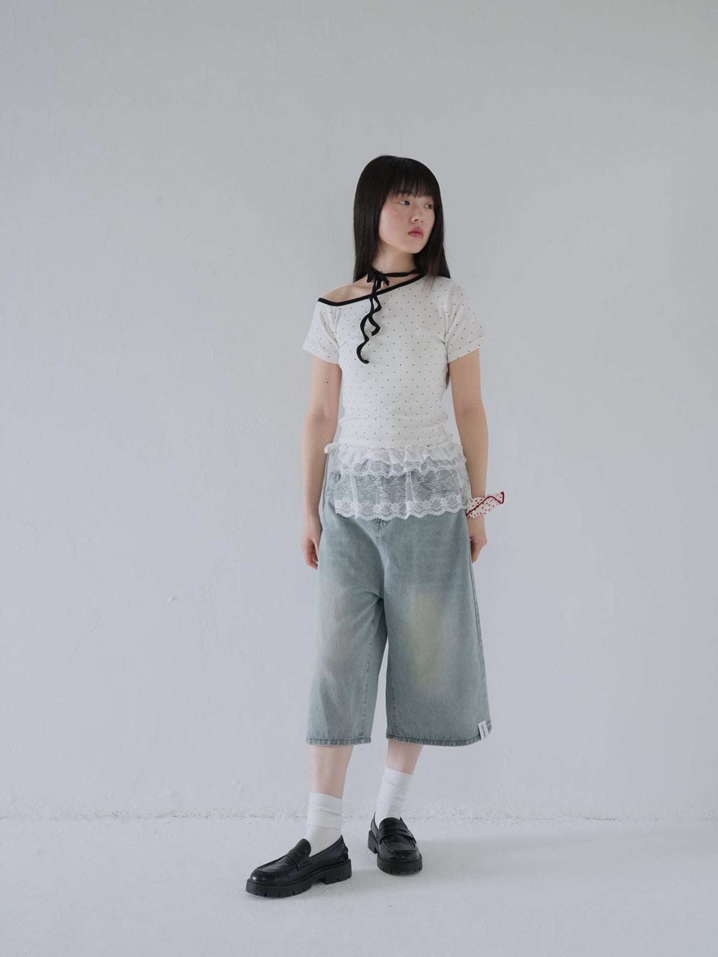 wide denim culottes