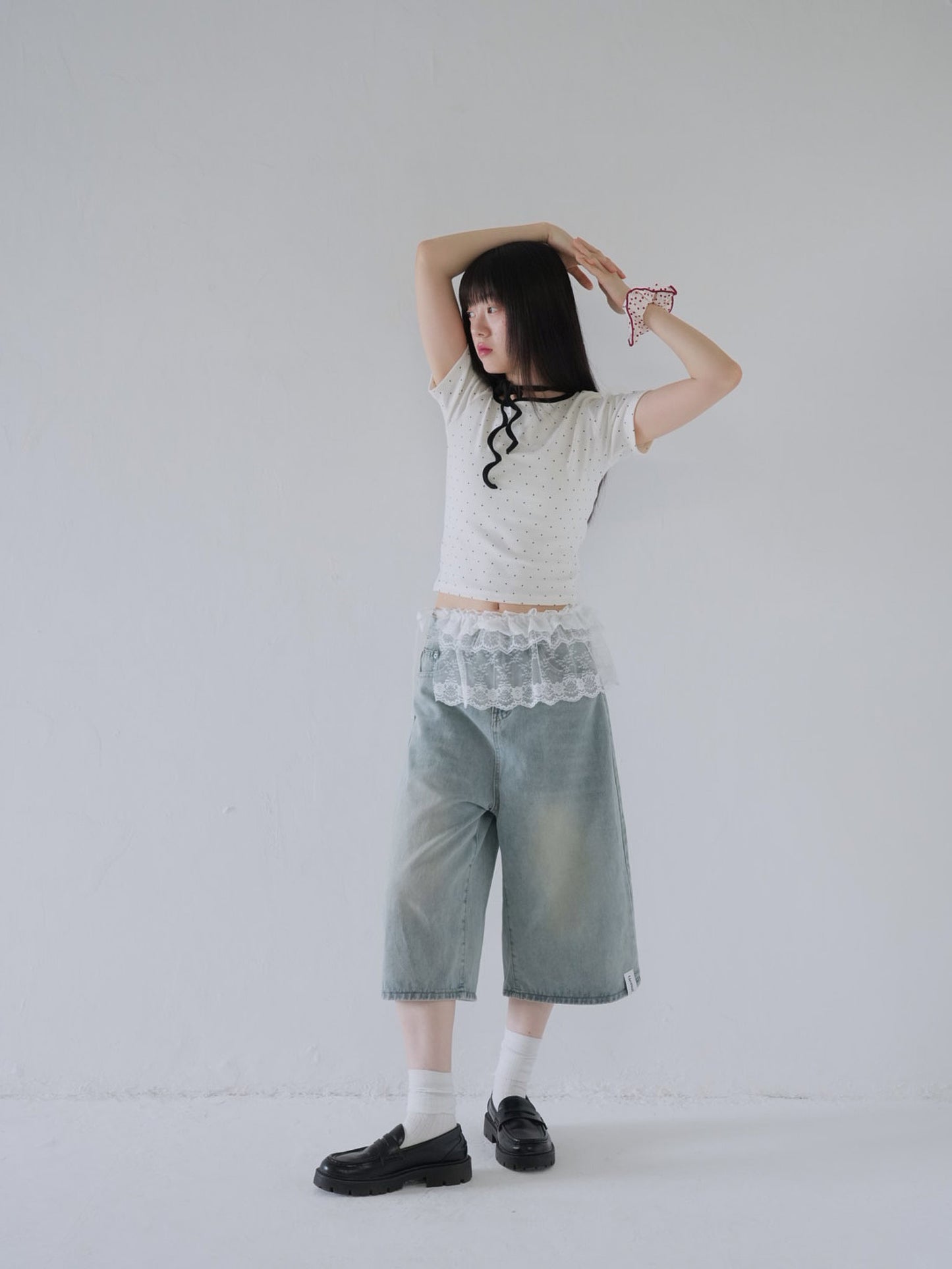 wide denim culottes