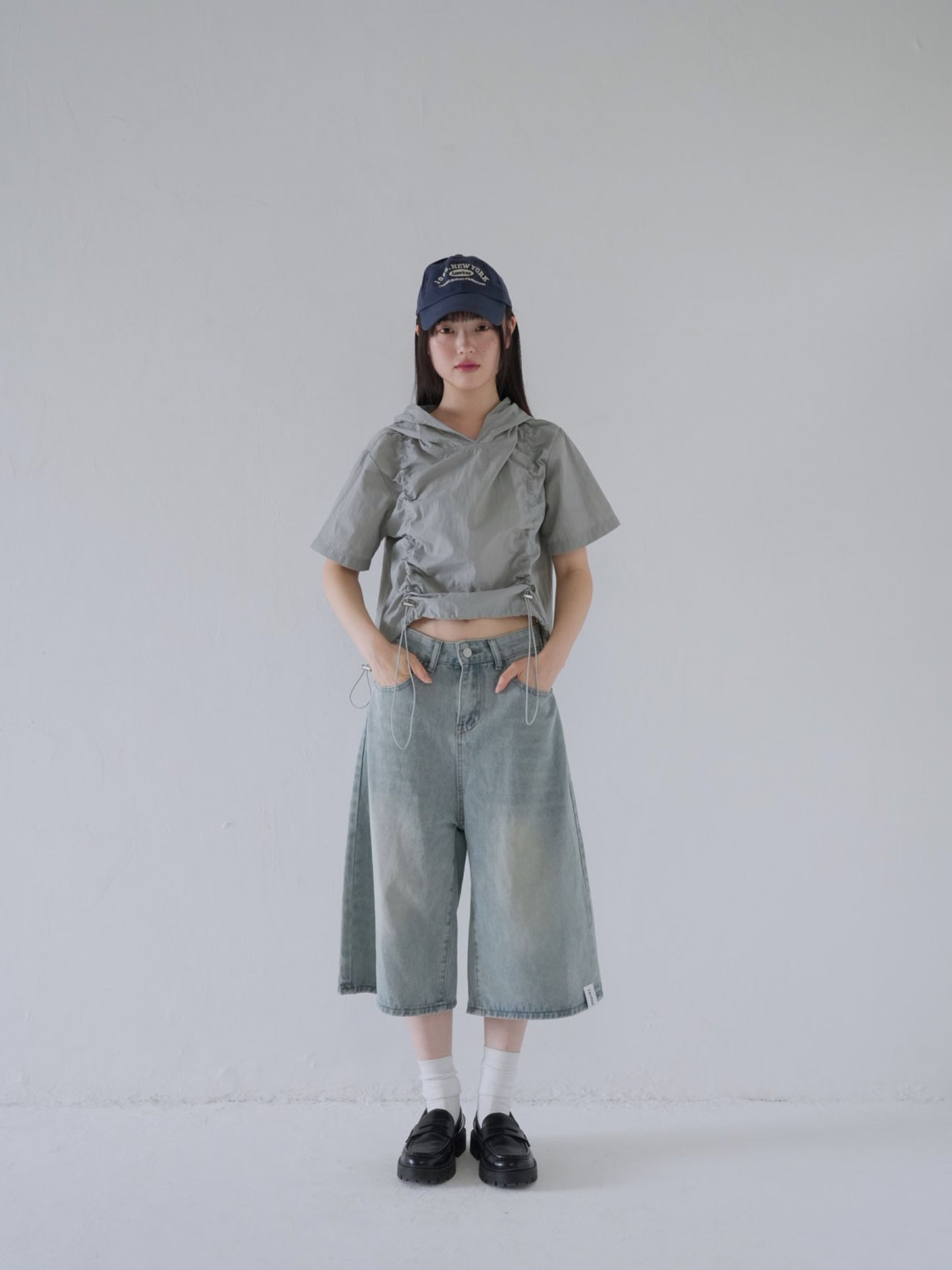 wide denim culottes