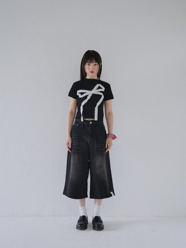 デニム ハーフパンツ 大人カジュアル レディース Uenui