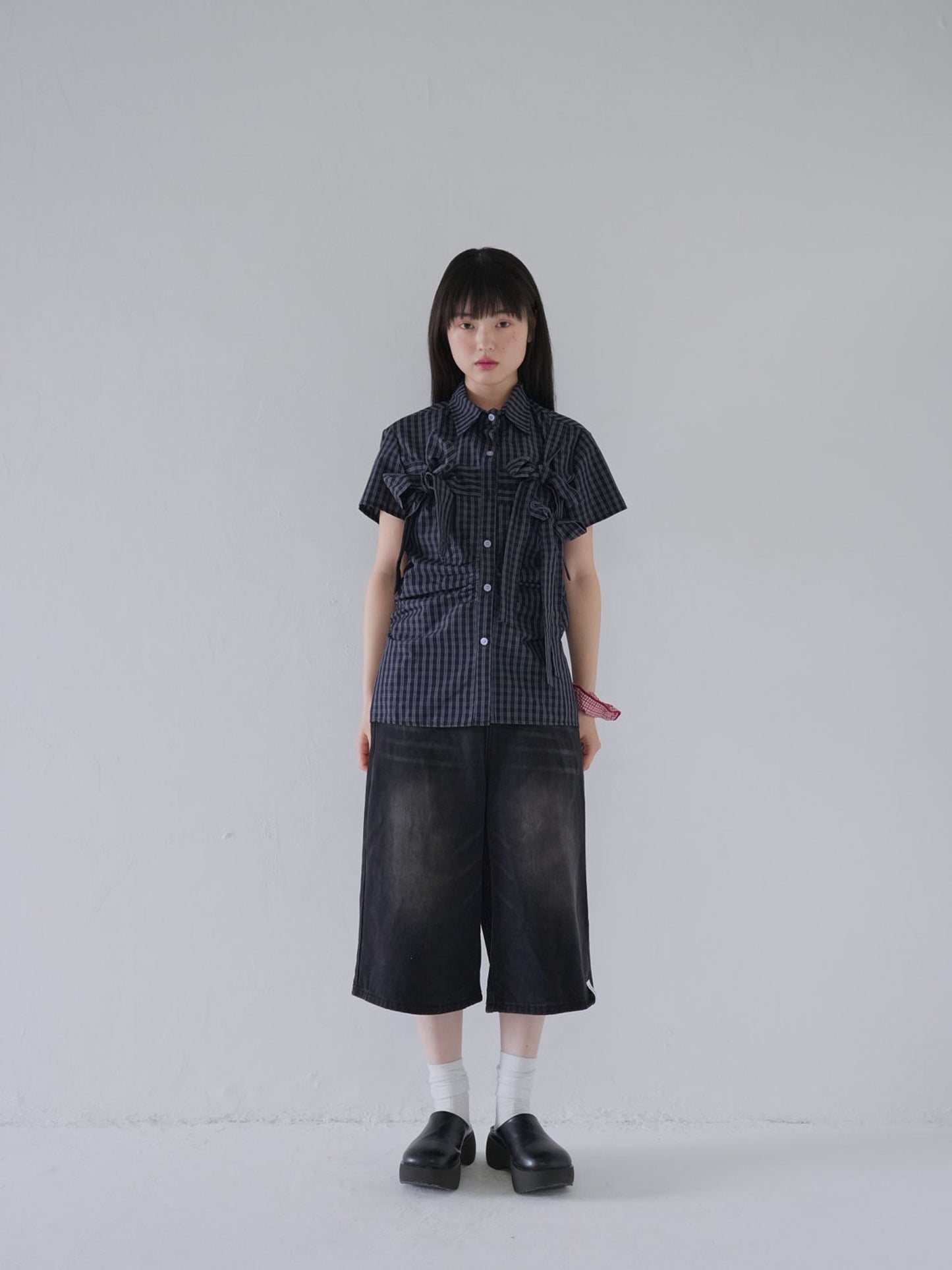 wide denim culottes