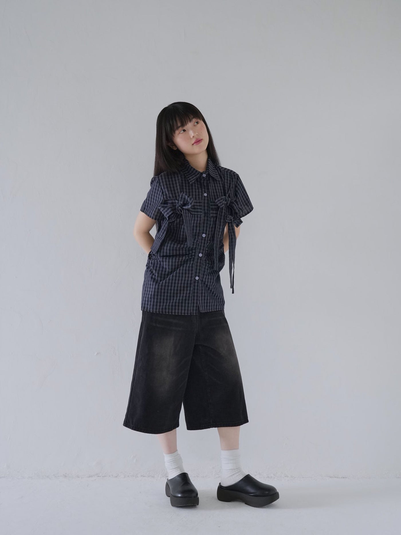 デニム ハーフパンツ 大人カジュアル レディース Uenui