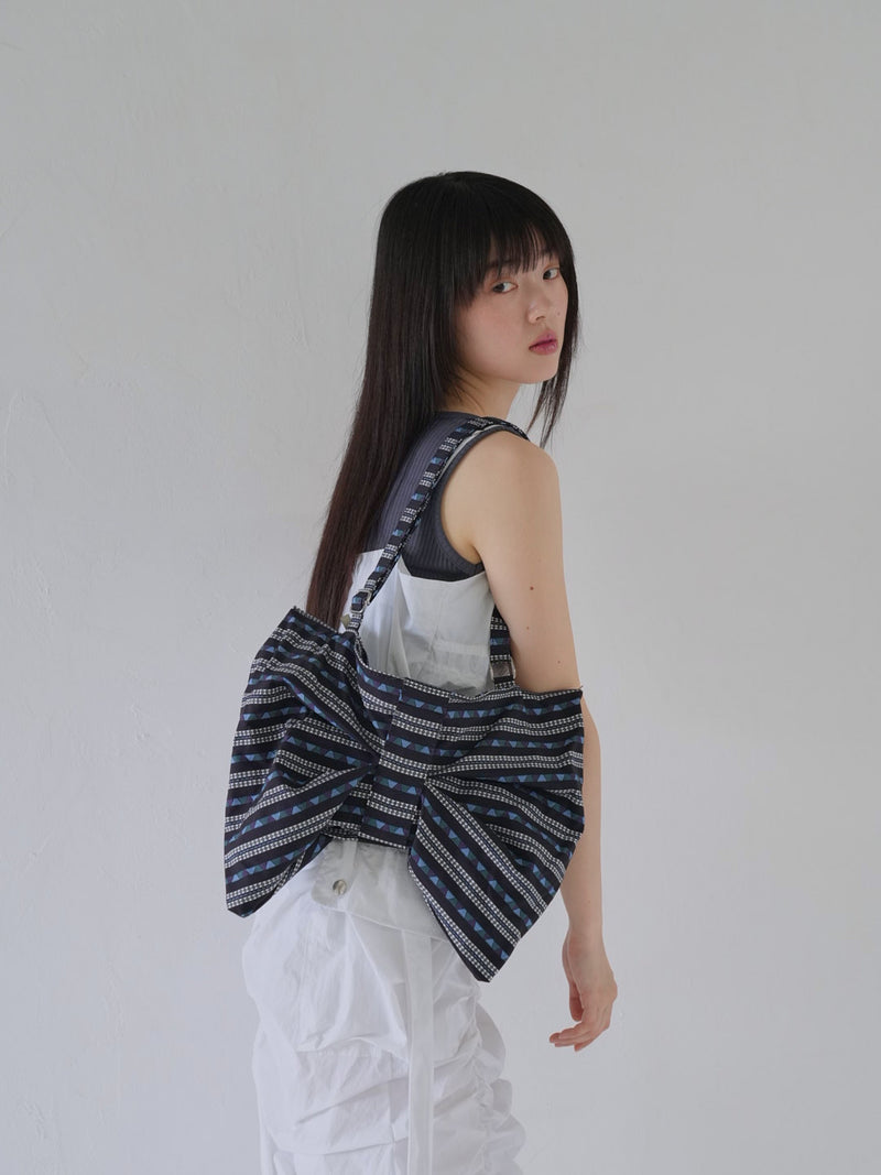 oversized ribbon tote bag