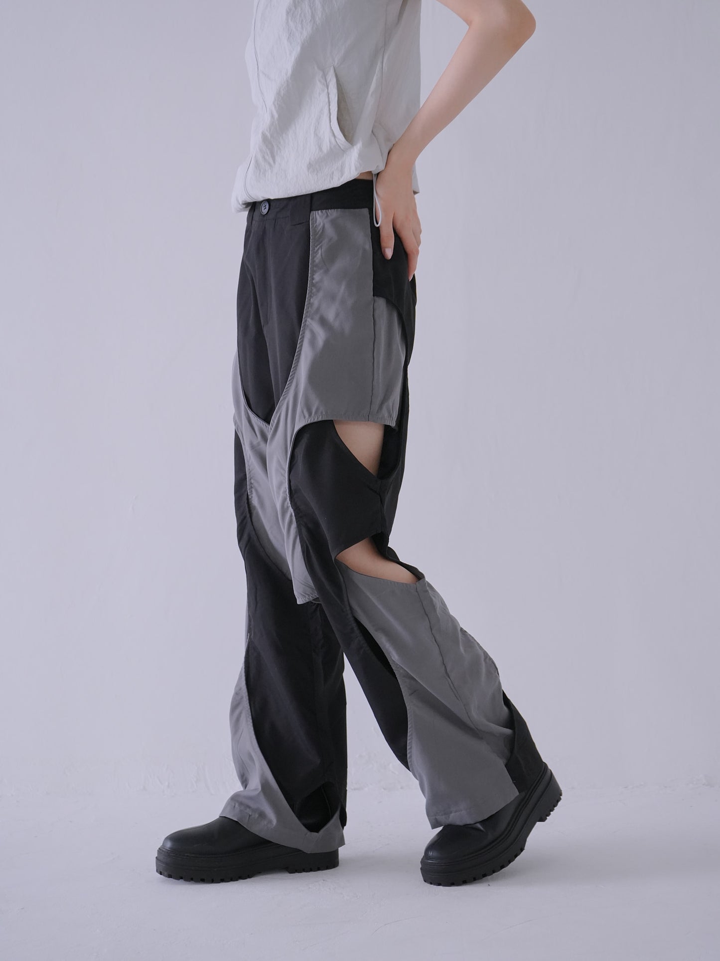 crossing cut pants