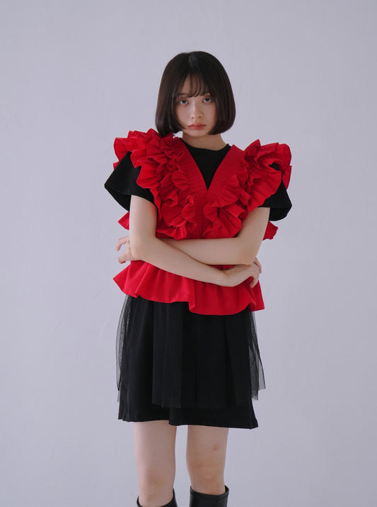 volume frill blouse