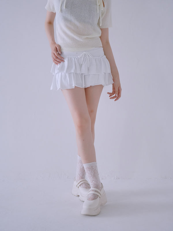 フリル キュロットパンツ カジュアルガーリー レディース Uenui