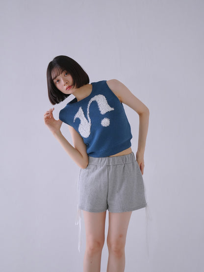 embroidery logo knit vest