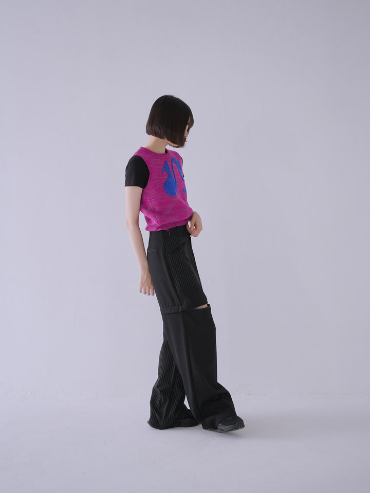 【9月10日発送予定】embroidery logo knit vest