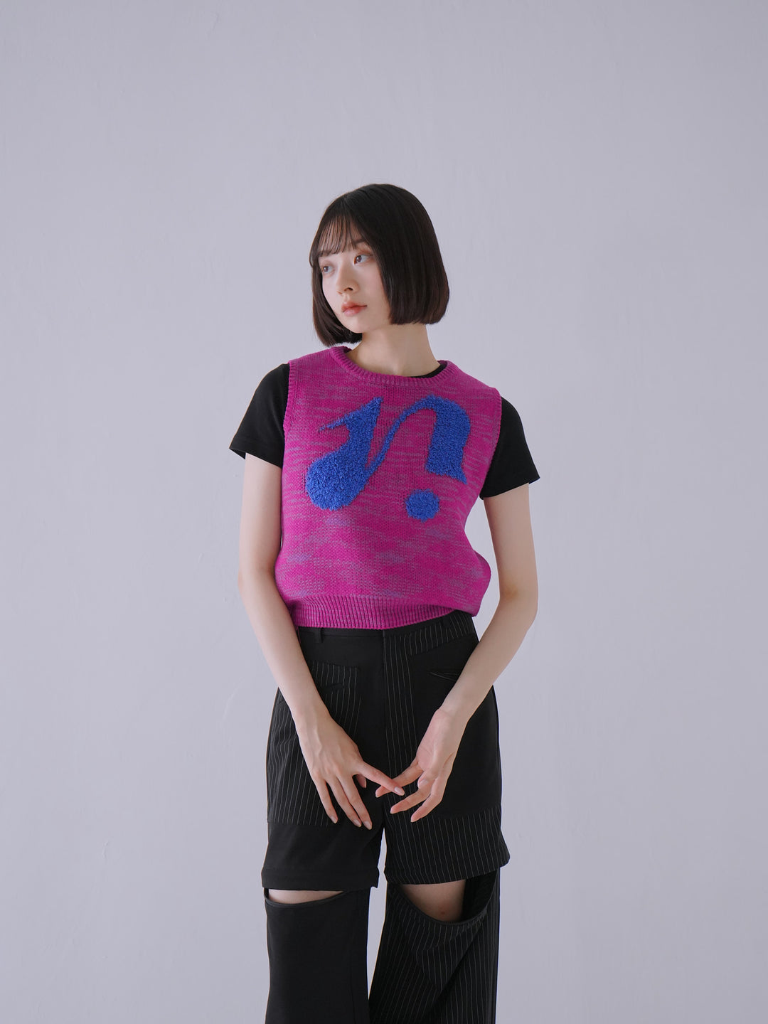 【9月10日発送予定】embroidery logo knit vest