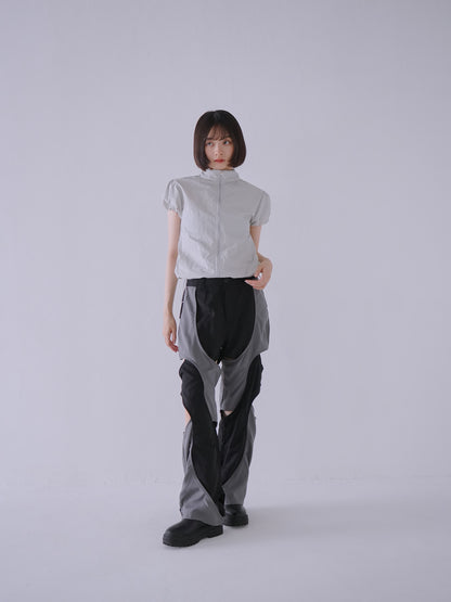 crossing cut pants