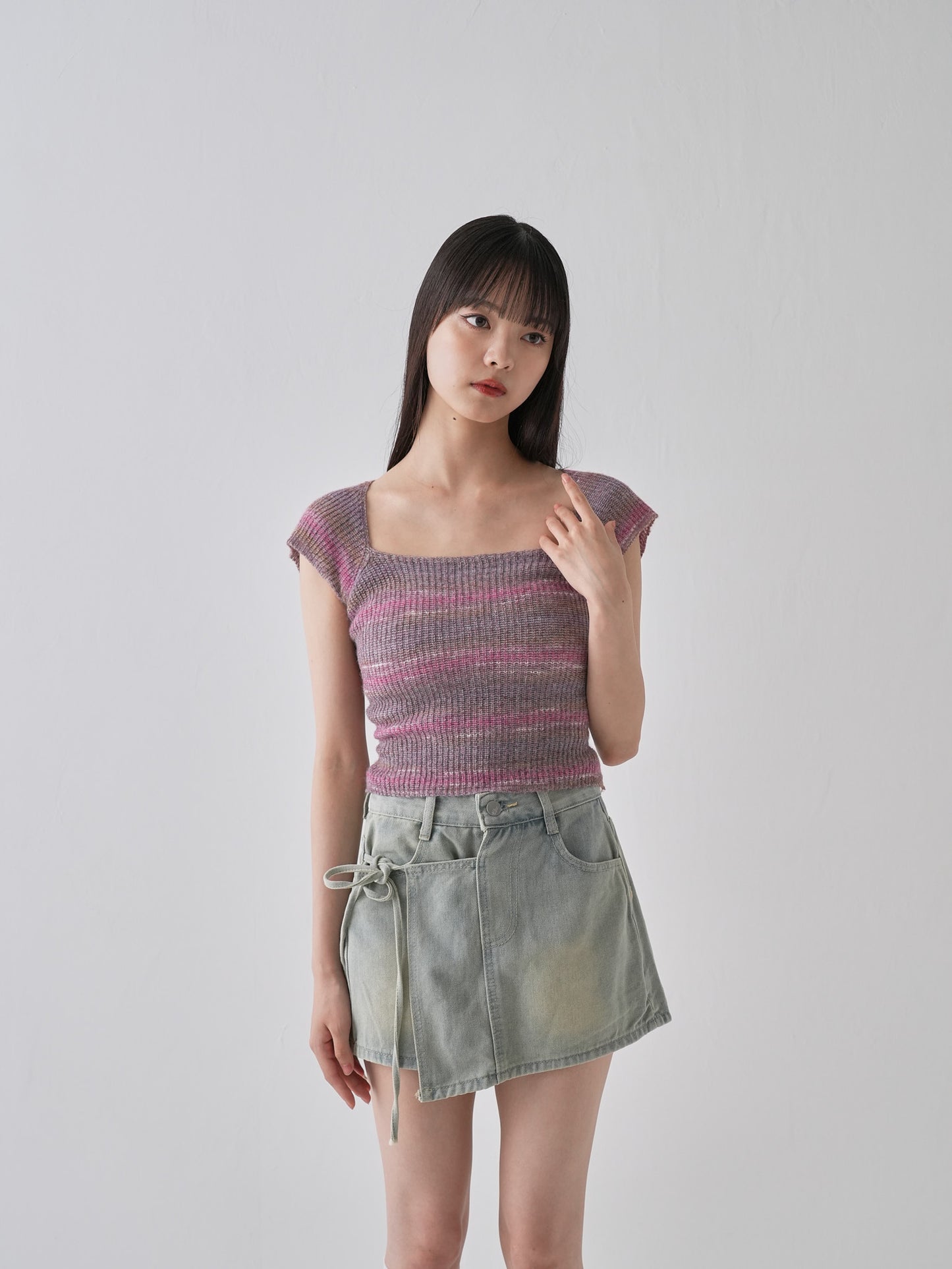 【9月中旬発送予定】square back ribbon tops