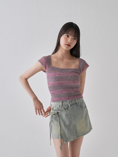 【9月中旬発送予定】square back ribbon tops