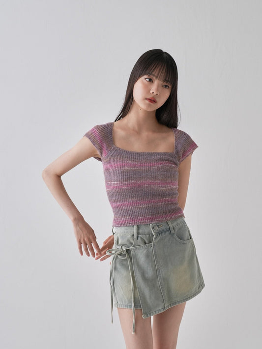 【9月中旬発送予定】square back ribbon tops