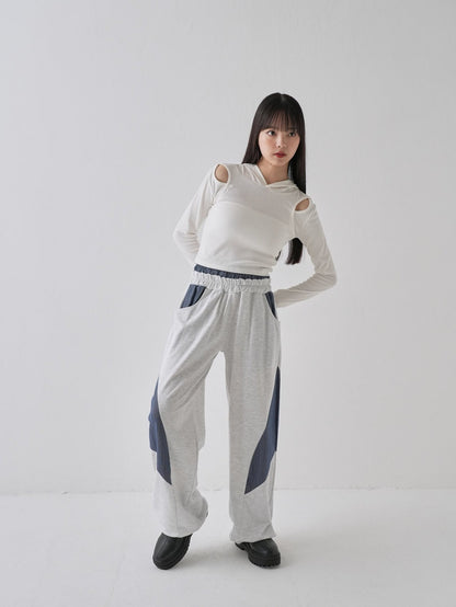 double waist sweat pants