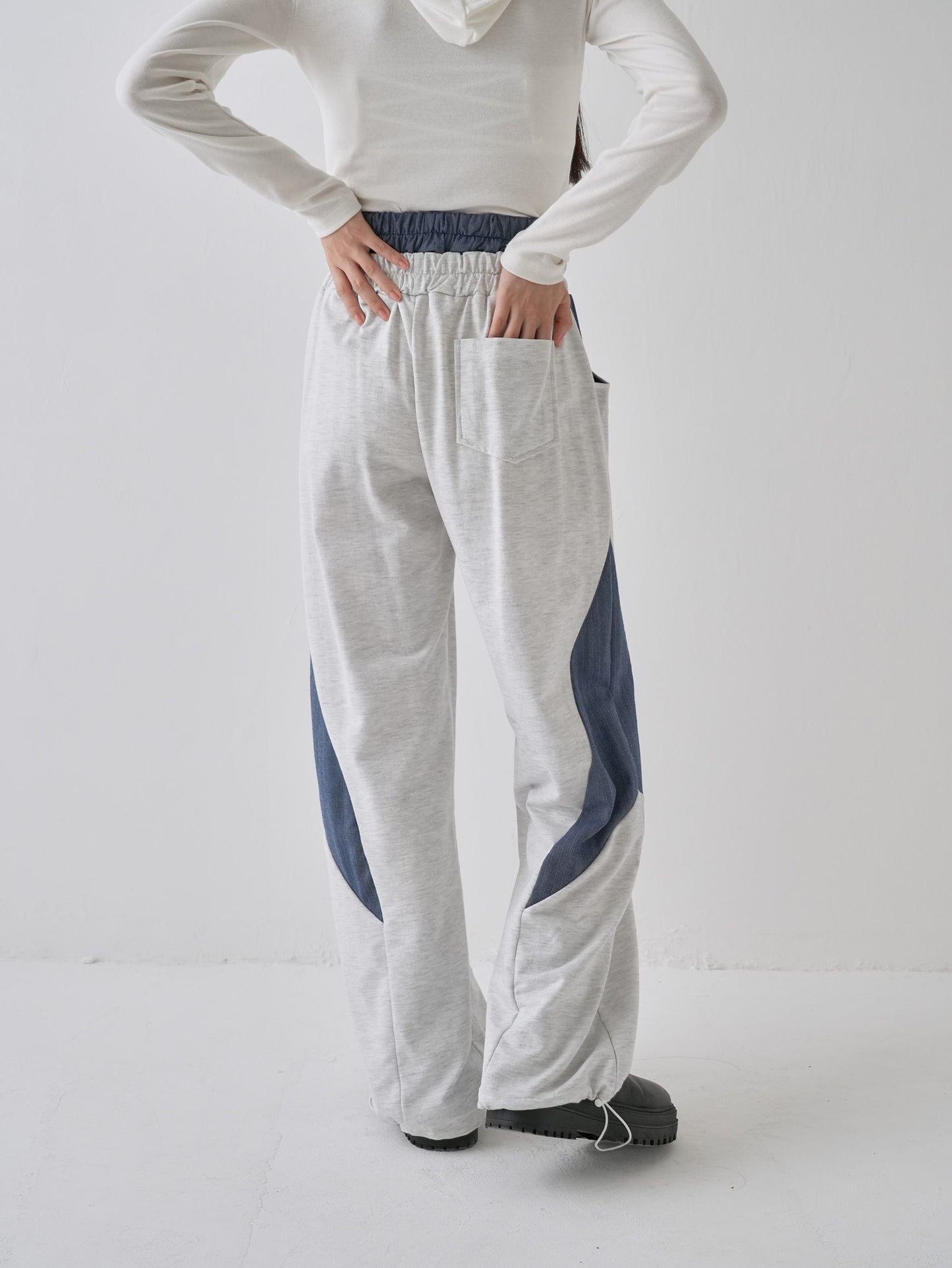 double waist sweat pants