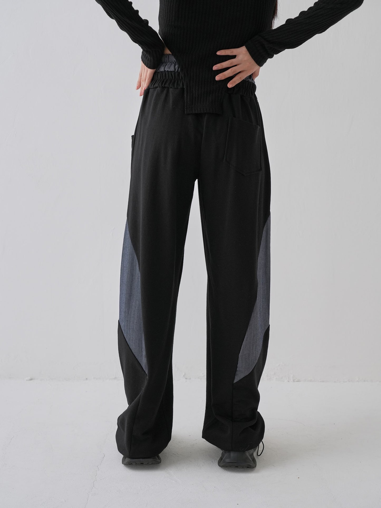 double waist sweat pants