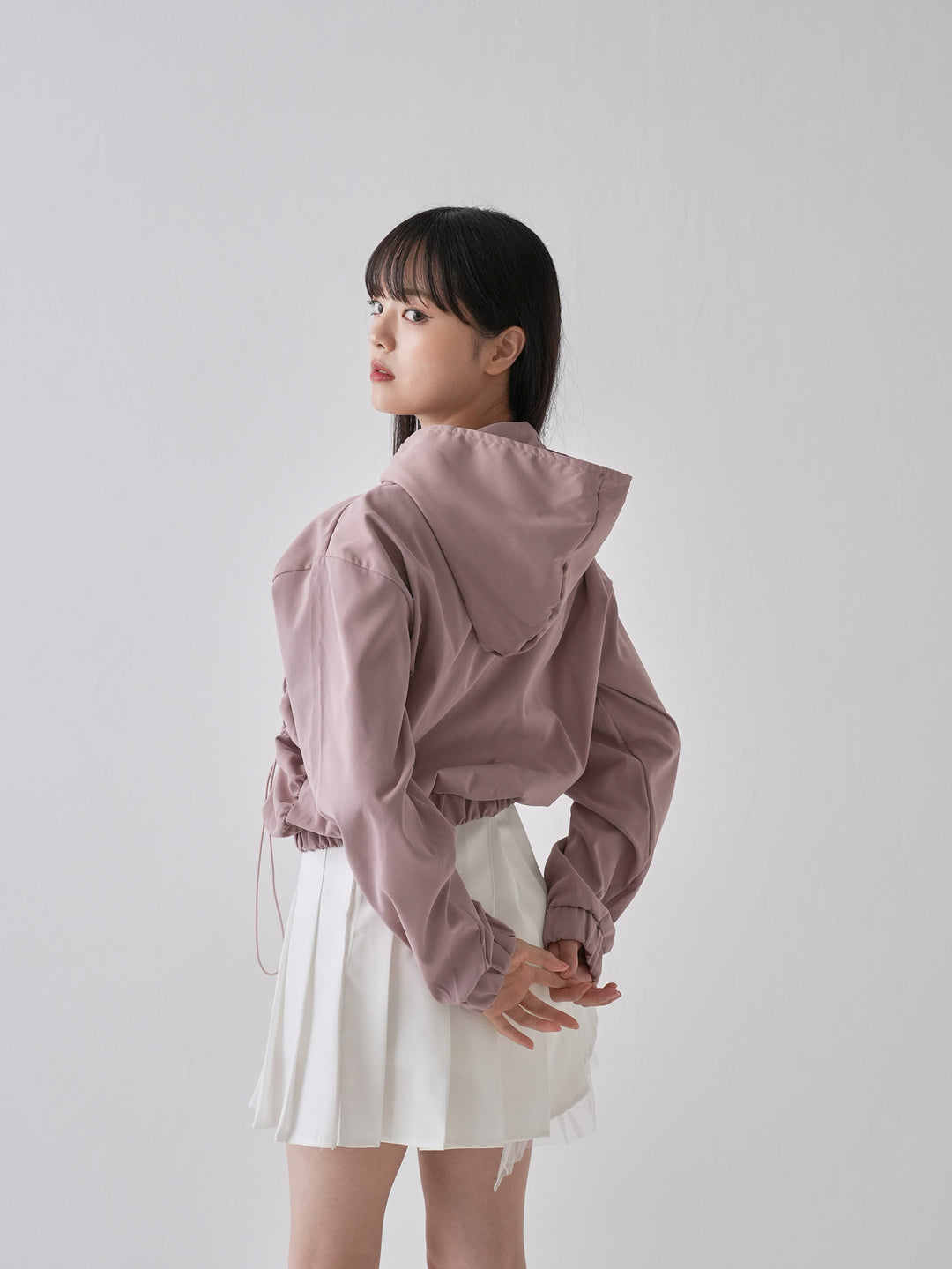 【9月10日発送予定】drawstring gather hoodie