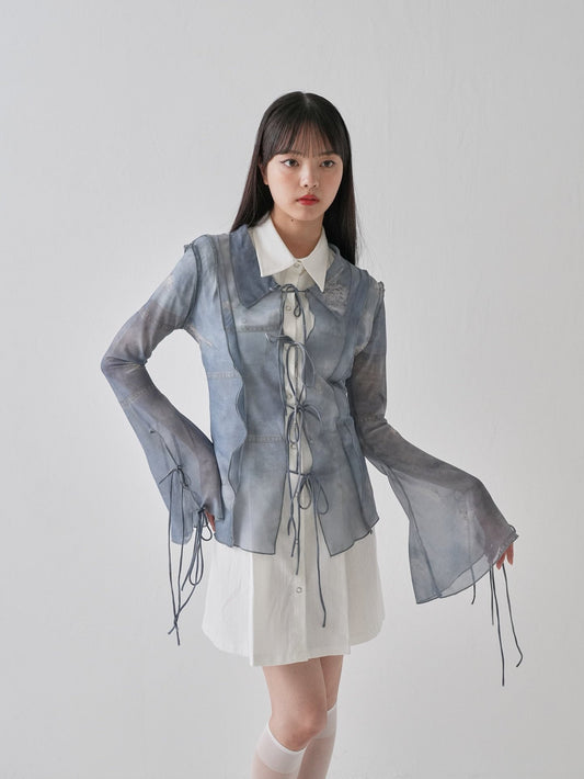 flare ribbon shirt