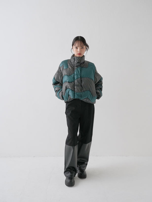 フェイクレザー ワイドパンツ 大人カジュアル レディース Uenui