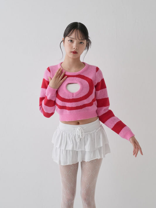 chest heart knit　