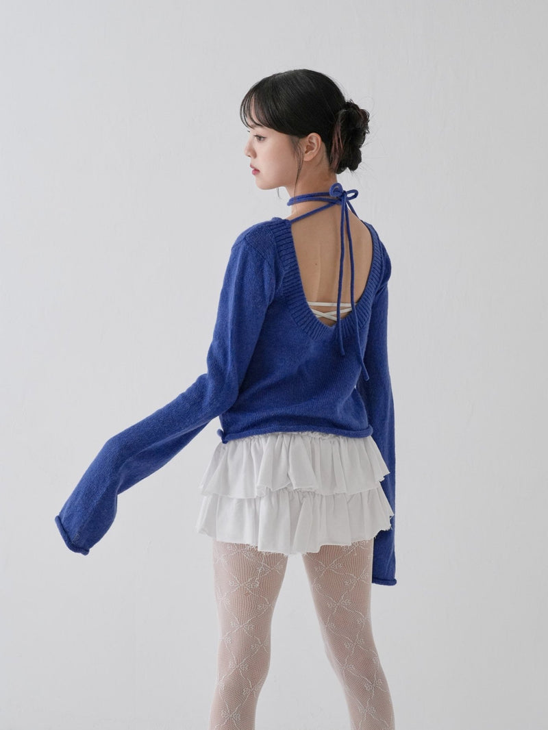 【 11月下旬発送予定 】tie ribbon knit