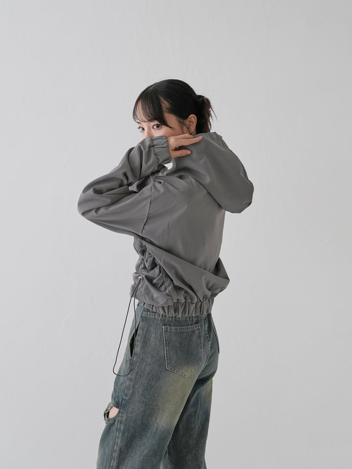 【9月10日発送予定】drawstring gather hoodie