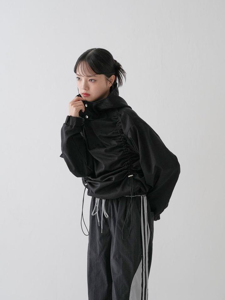 【9月10日発送予定】drawstring gather hoodie