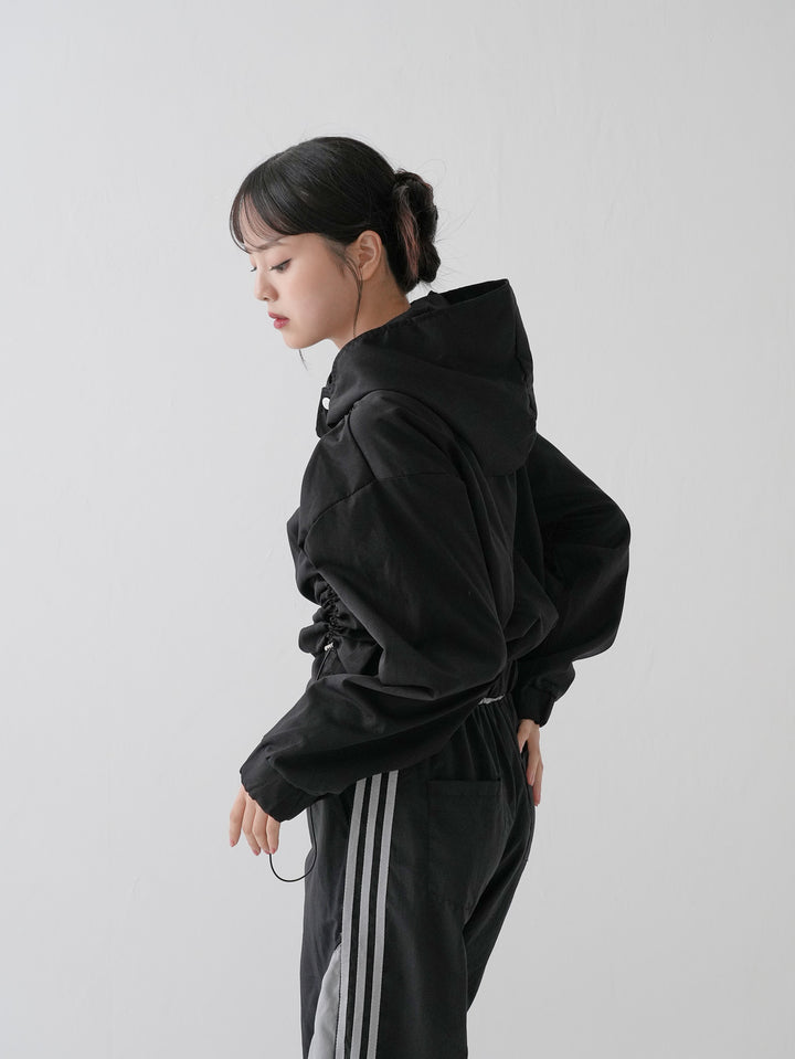 【9月10日発送予定】drawstring gather hoodie