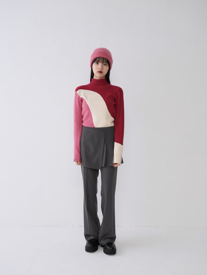 bicolor turtleneck