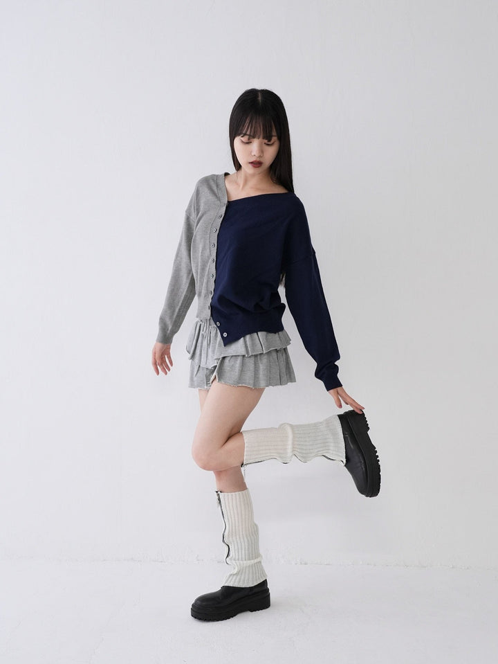 bi-color unique cardigan